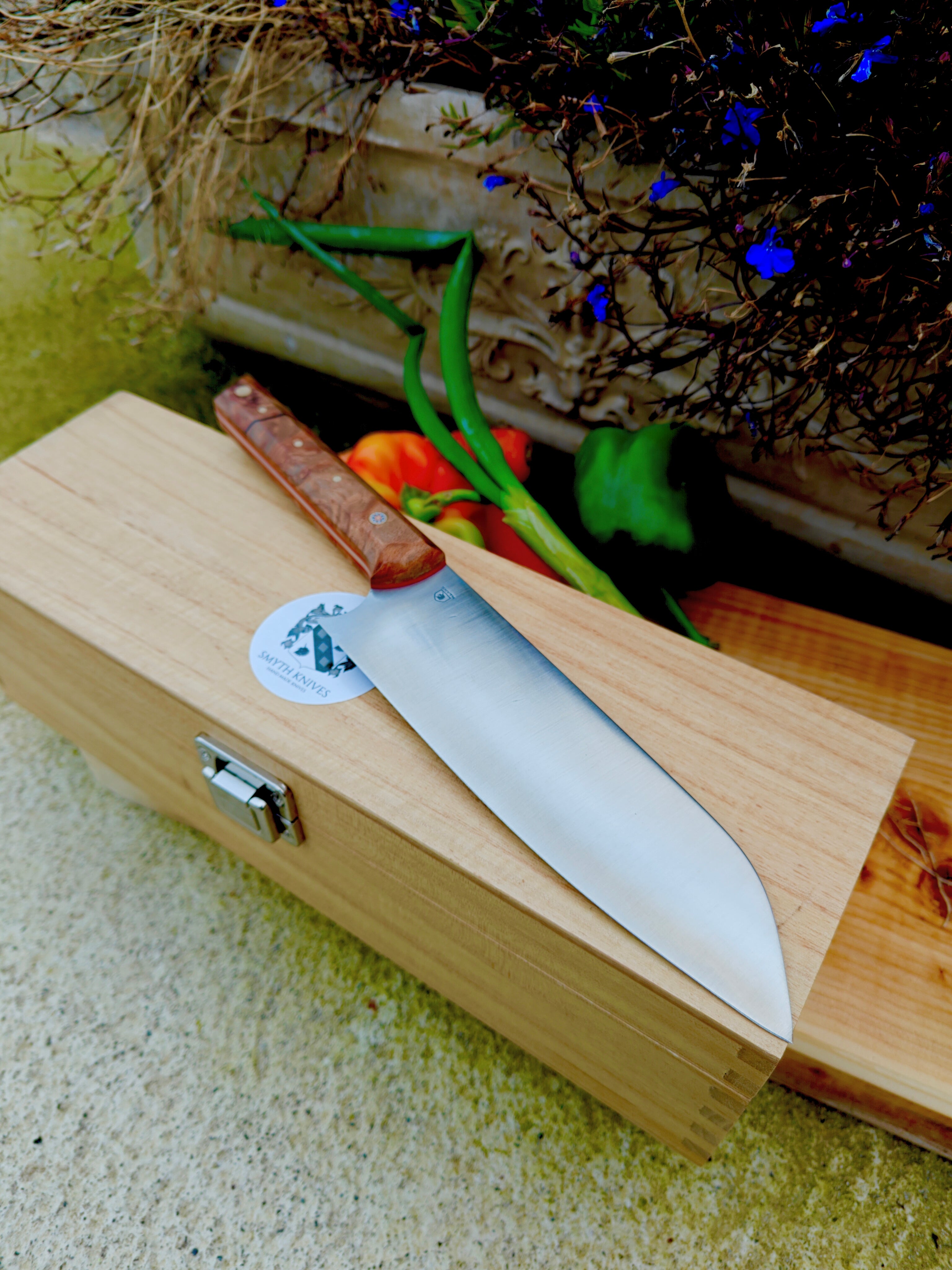 14c28n stainless,with stabalised irish  beech burl
