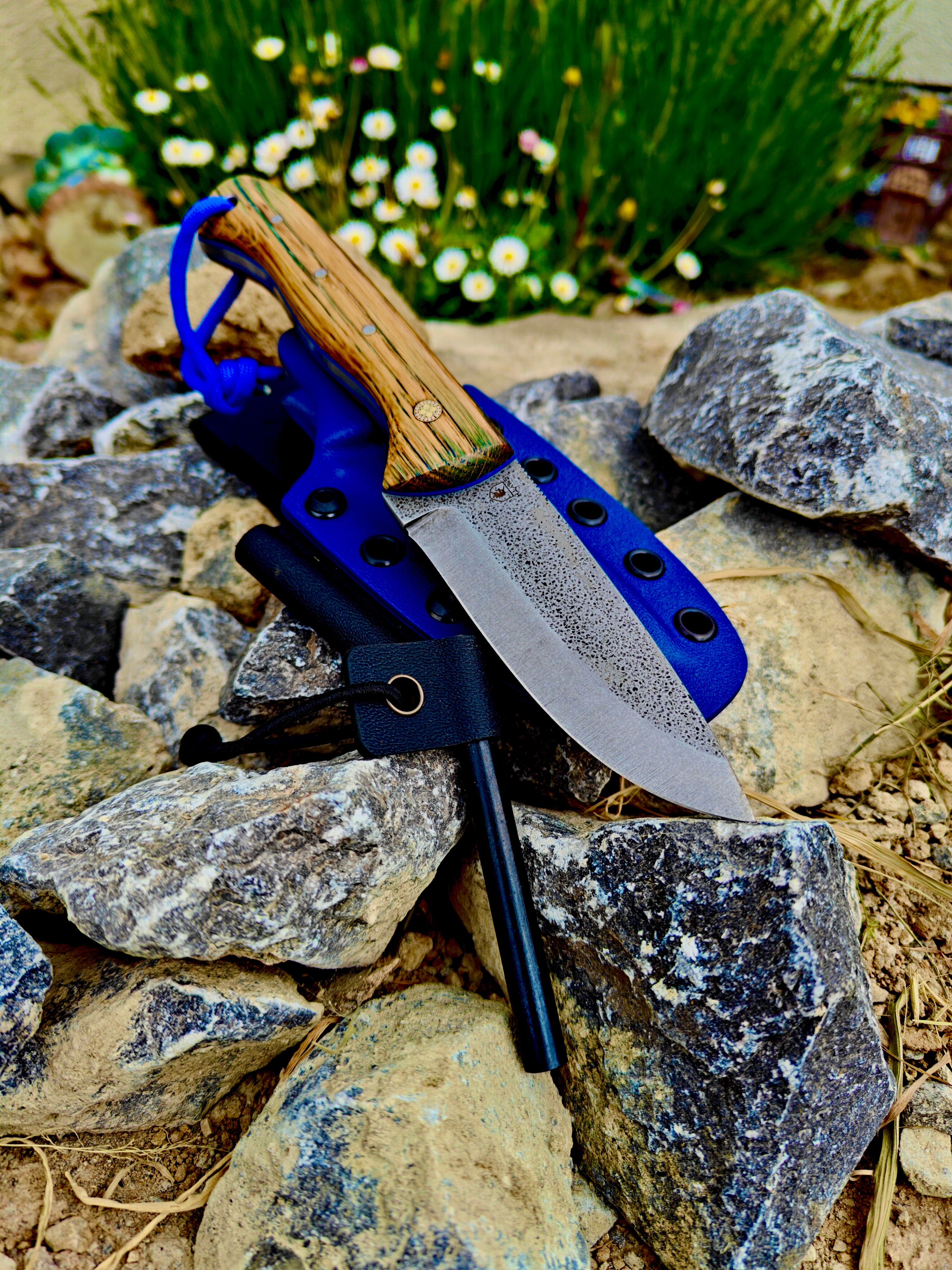 5mm 1095 high carbon steel Bushcraft (blue)