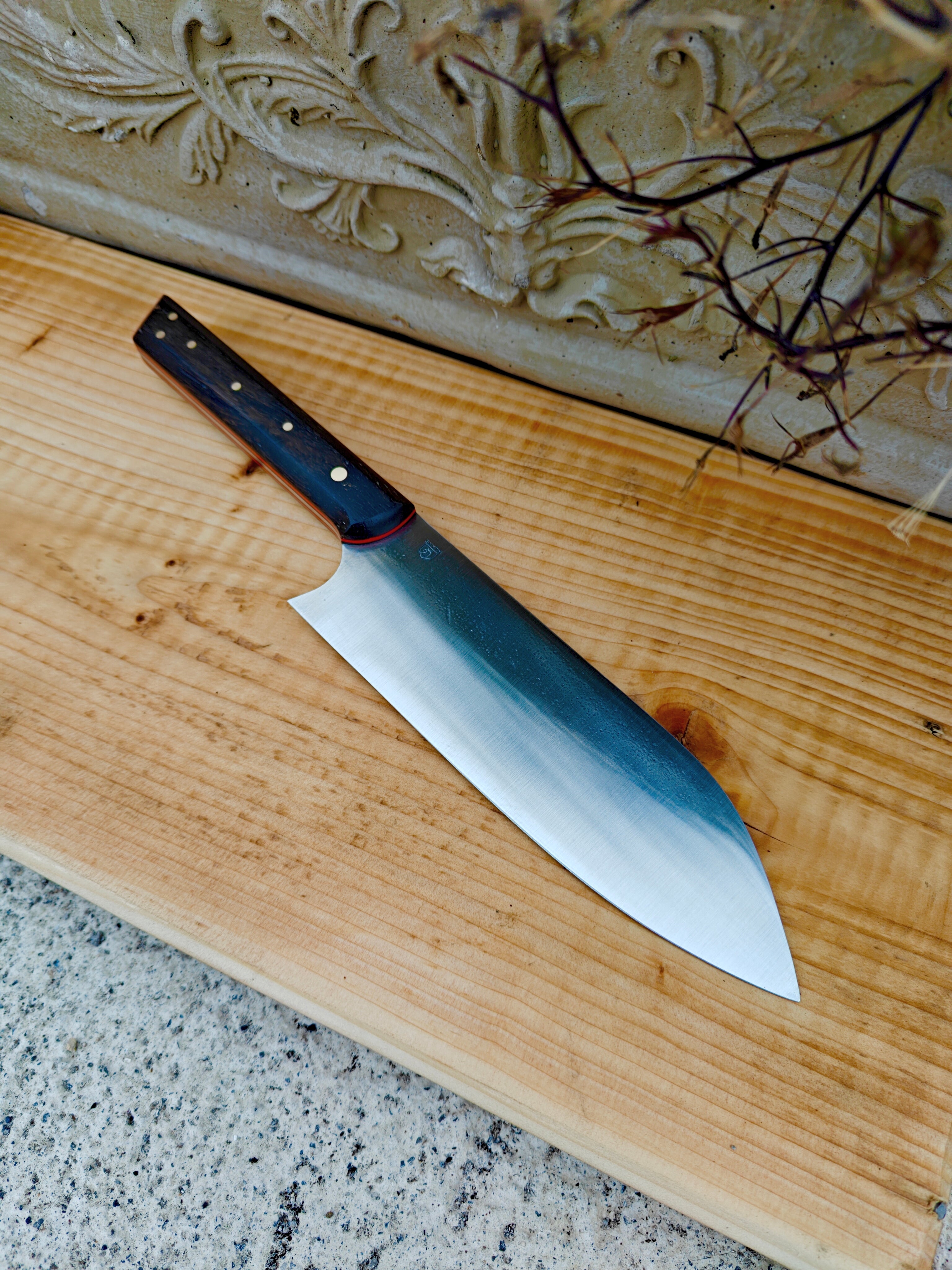 14c28n stainless steel Japanese style ,bog oak