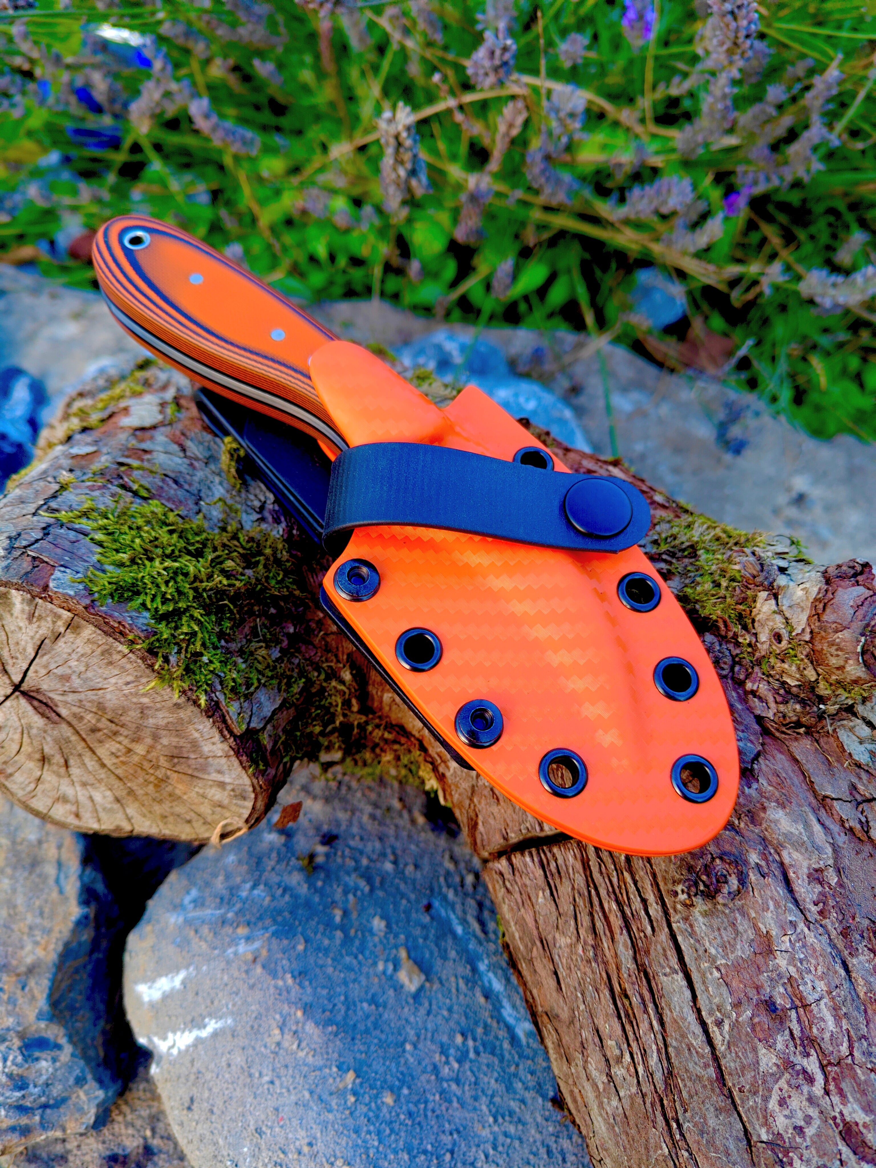 limited edition,Custom stalkers claw, vg10 Damascus stainless steel,hunter orange