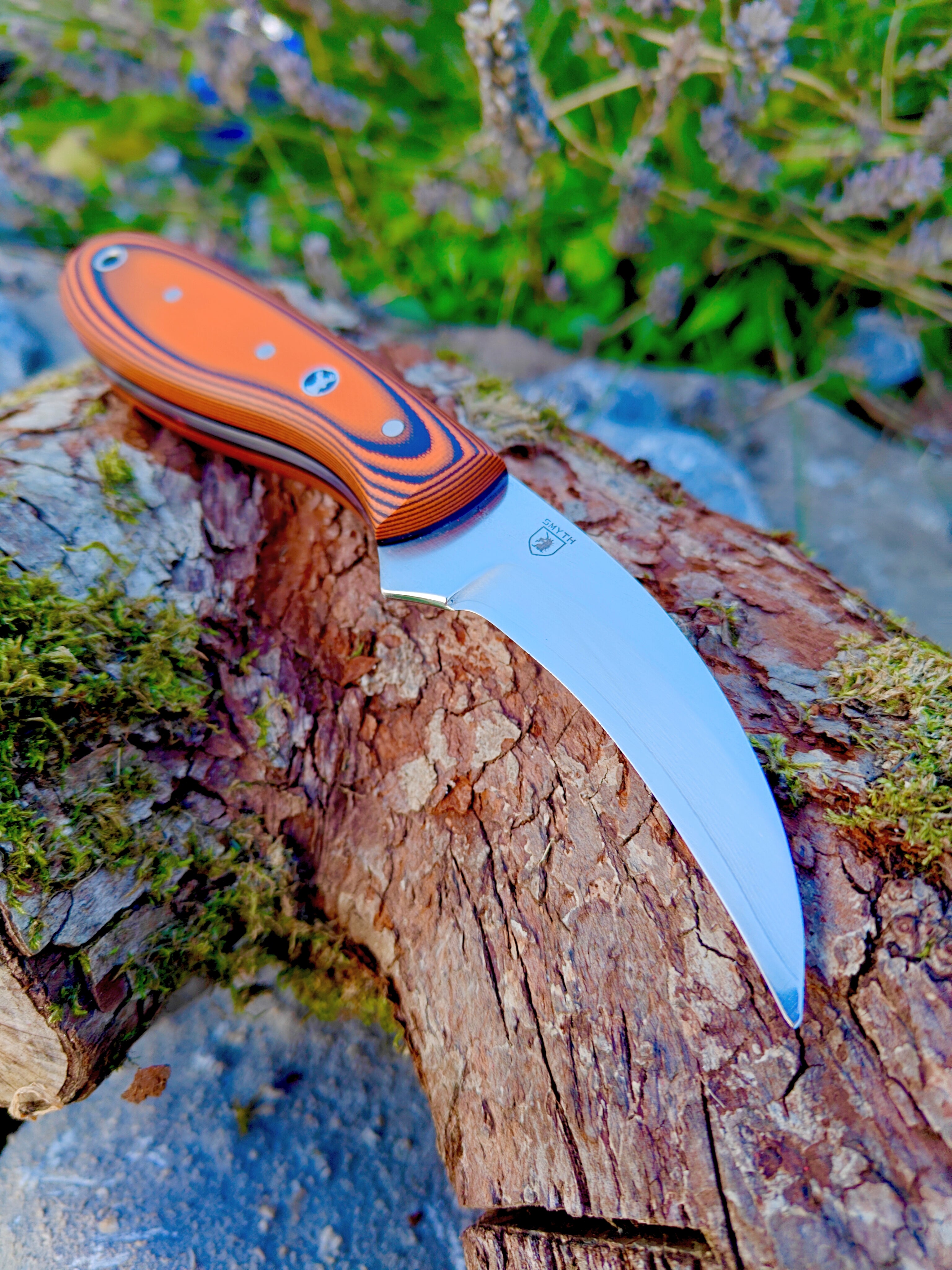 limited edition,Custom stalkers claw, vg10 Damascus stainless steel,hunter orange