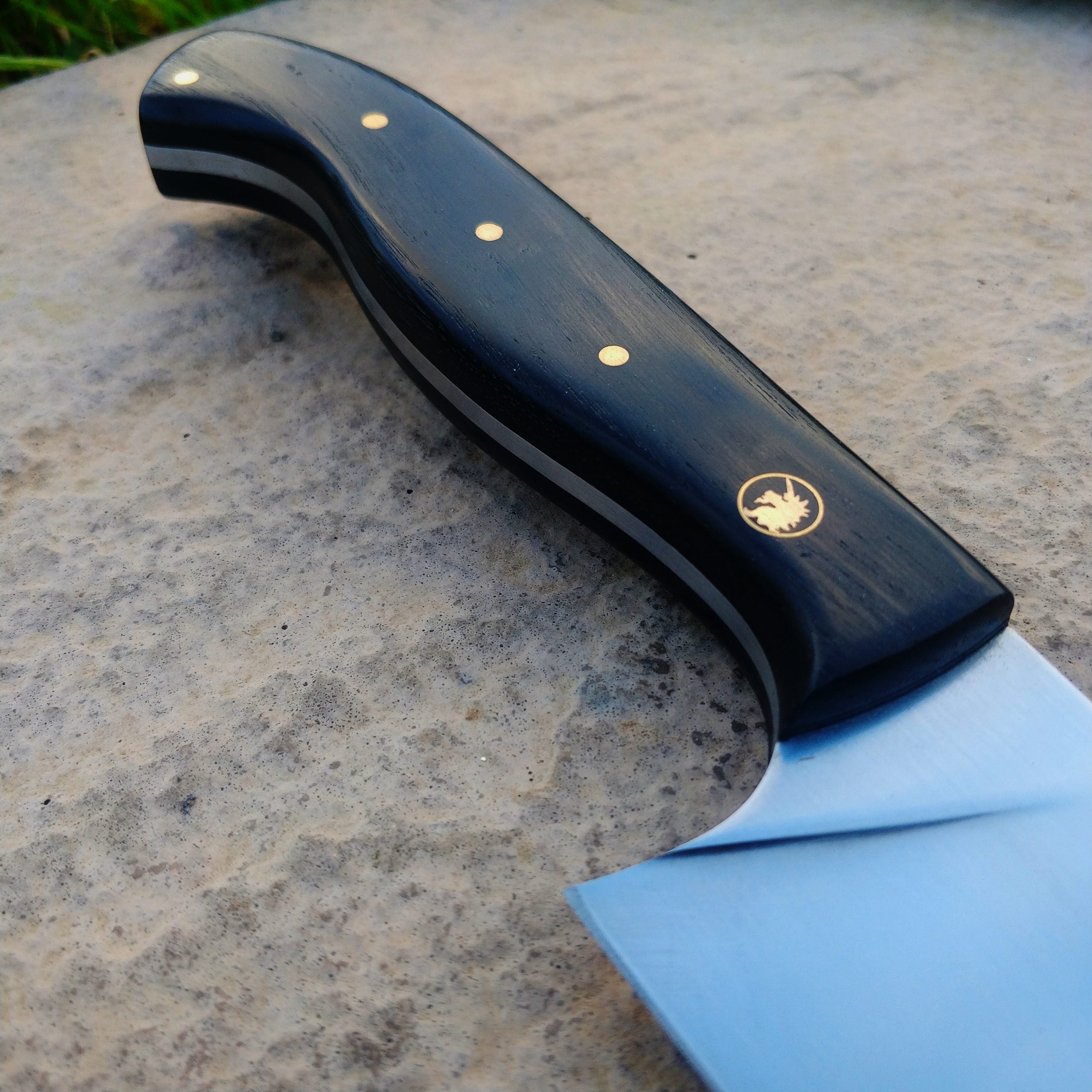 Chef knife (bog oak & brass pins